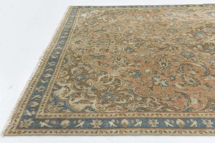 4' 5 x 7' 8 Hand Knotted Ultra Vintage Persian Wool Runner Rug