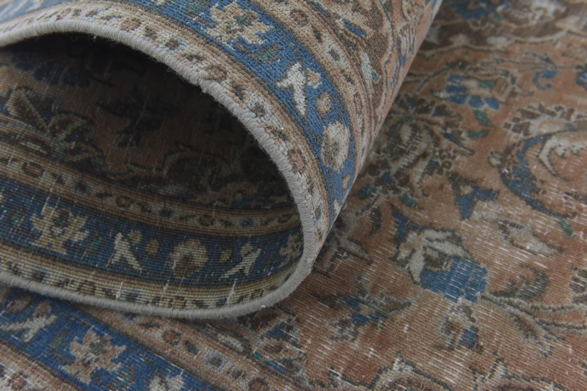 4' 5 x 7' 8 Hand Knotted Ultra Vintage Persian Wool Runner Rug