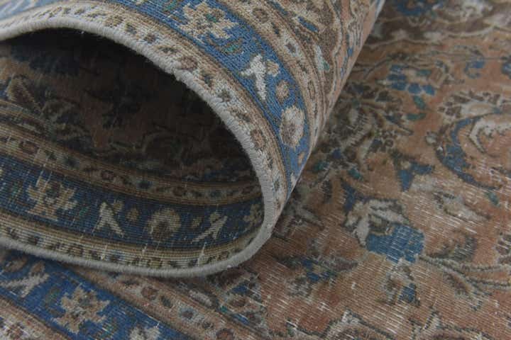 4' 5 x 7' 8 Hand Knotted Ultra Vintage Persian Wool Runner Rug