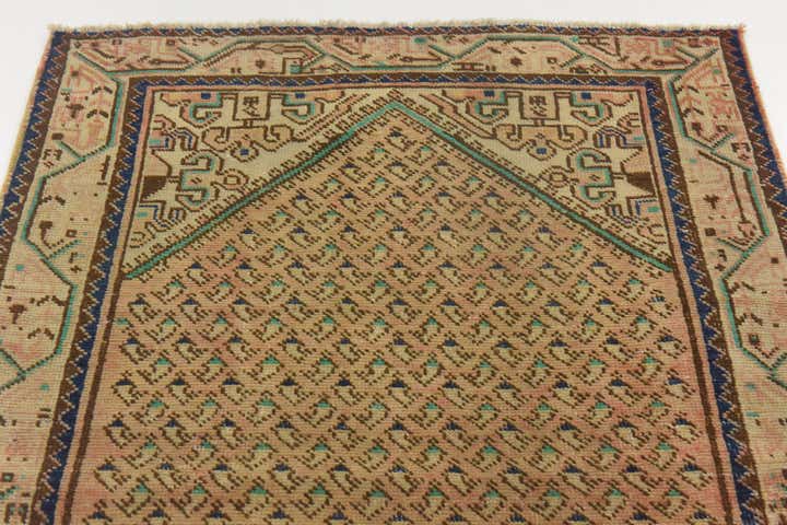 3' 4 x 10' 1 Hand Knotted Ultra Vintage Persian Wool Runner Rug