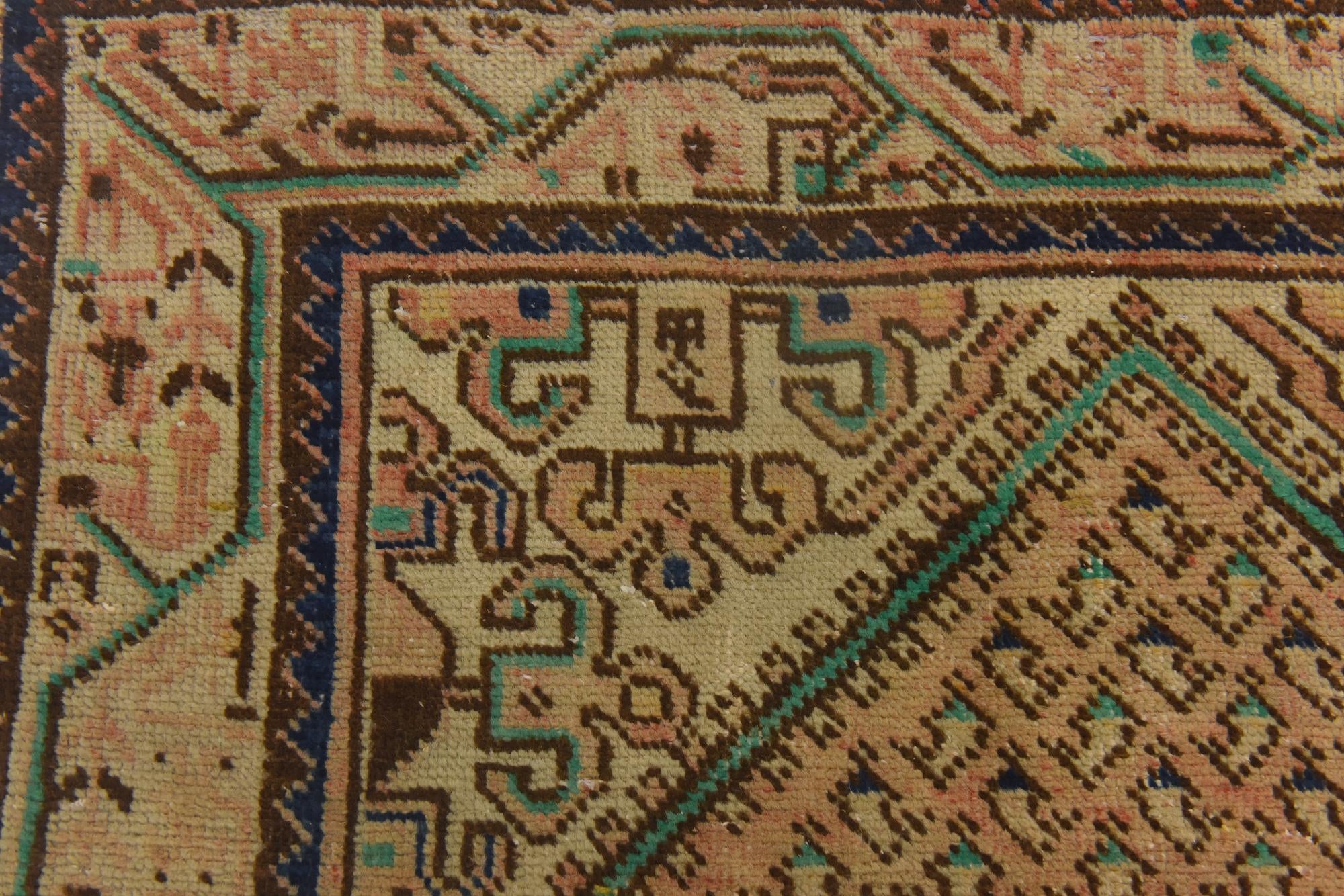 3' 4 x 10' 1 Hand Knotted Ultra Vintage Persian Wool Runner Rug