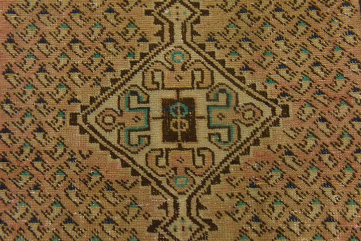 3' 4 x 10' 1 Hand Knotted Ultra Vintage Persian Wool Runner Rug