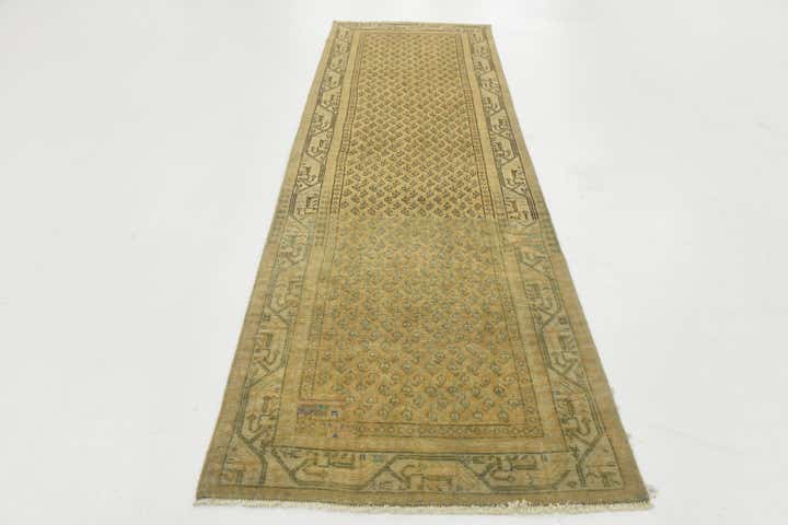 3' 2 x 10' 1 Hand Knotted Ultra Vintage Persian Wool Runner Rug