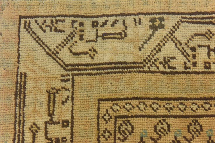 Detail image of 3' 2 x 10' 1 Hand Knotted Ultra Vintage Persian Wool Runner Rug