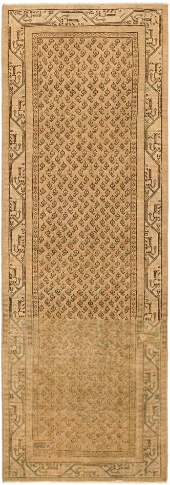 Detail image of 3' 2 x 10' 1 Hand Knotted Ultra Vintage Persian Wool Runner Rug