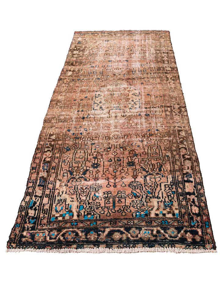 3' 3 x 7' 2 Hand Knotted Ultra Vintage Persian Wool Runner Rug