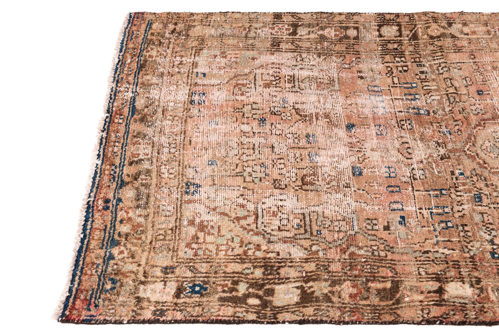 100cm x 220cm Hand Knotted Ultra Vintage Persian Wool Runner Rug