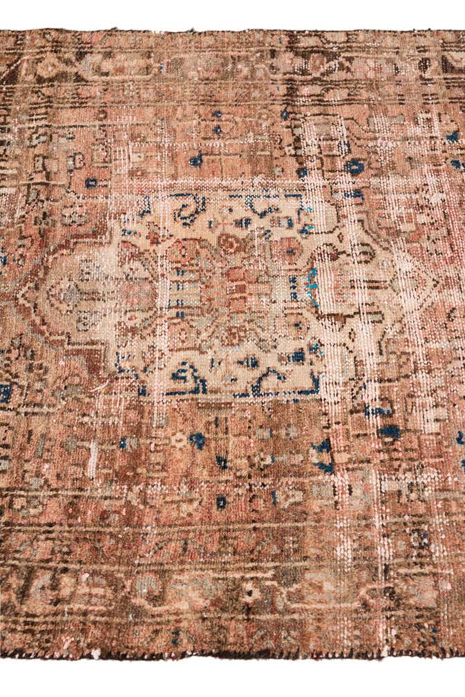 3' 3 x 7' 2 Hand Knotted Ultra Vintage Persian Wool Runner Rug