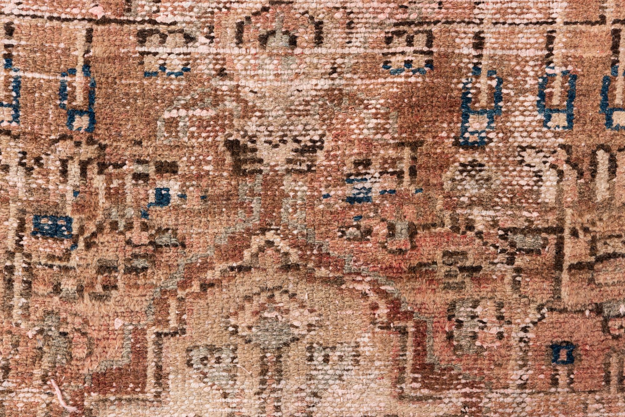 100cm x 220cm Hand Knotted Ultra Vintage Persian Wool Runner Rug