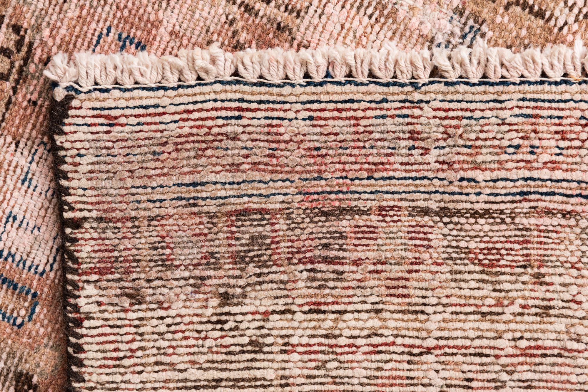 100cm x 220cm Hand Knotted Ultra Vintage Persian Wool Runner Rug