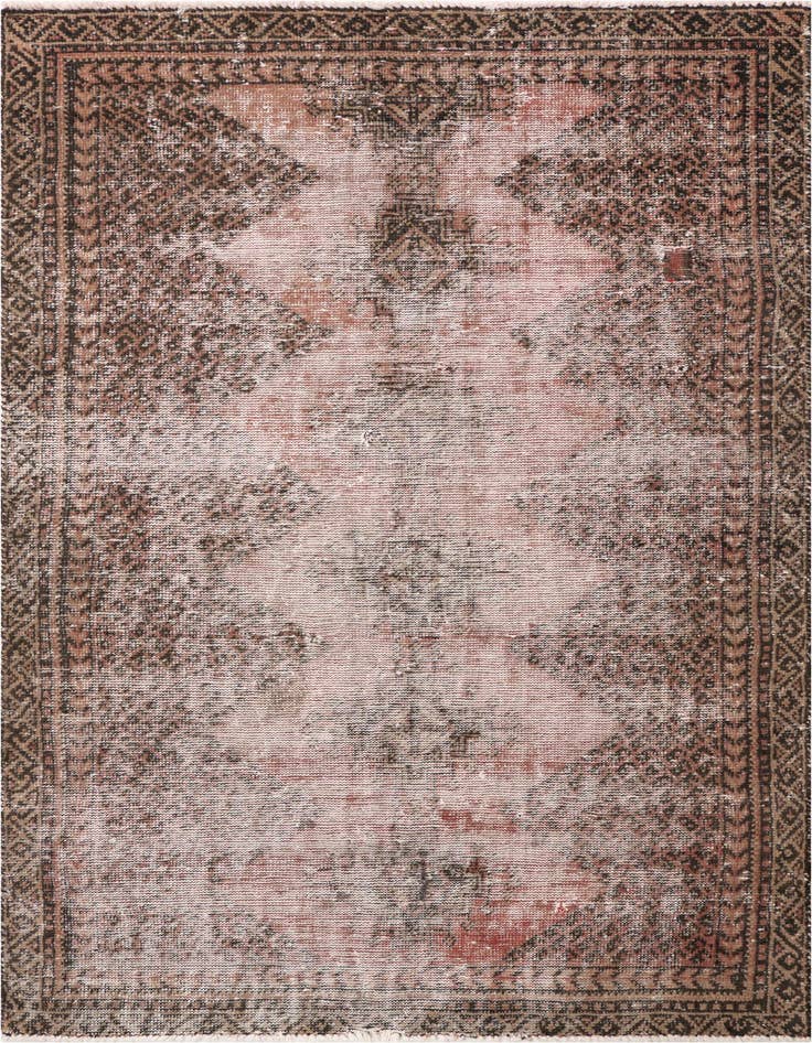 Detail image of 3' 9 x 10' 4 Hand Knotted Ultra Vintage Persian Wool Runner Rug