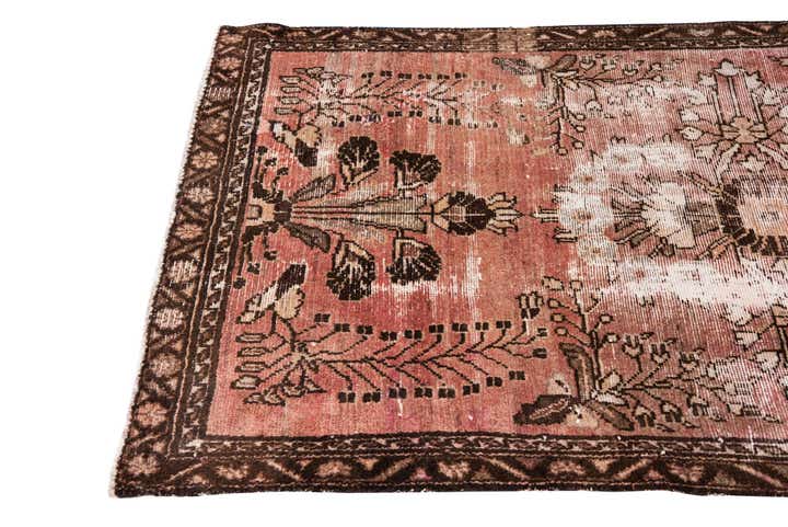 3' 4 x 9' 2 Hand Knotted Ultra Vintage Persian Wool Runner Rug