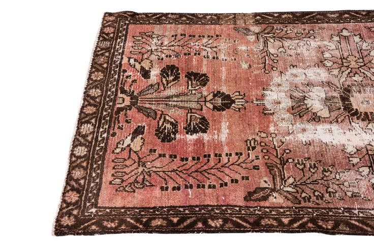 Detail image of 3' 4 x 9' 2 Hand Knotted Ultra Vintage Persian Wool Runner Rug