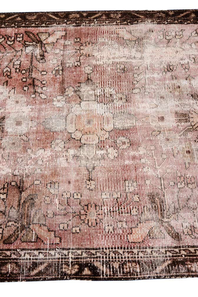 3' 4 x 9' 2 Hand Knotted Ultra Vintage Persian Wool Runner Rug