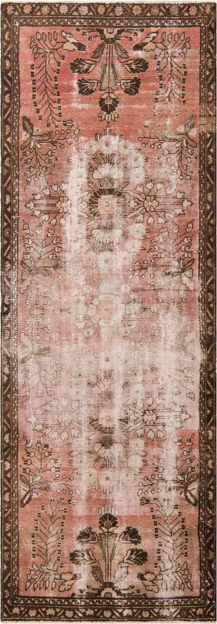 3' 4 x 9' 2 Hand Knotted Ultra Vintage Persian Wool Runner Rug