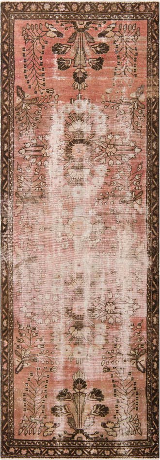 Detail image of 3' 4 x 9' 2 Hand Knotted Ultra Vintage Persian Wool Runner Rug
