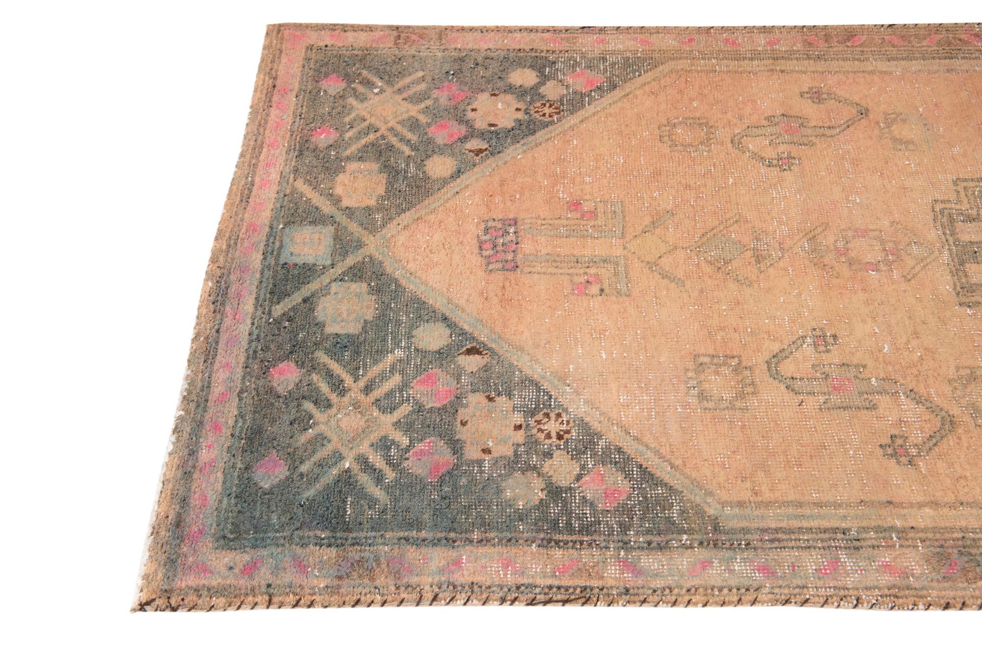 3' x 8' 8 Hand Knotted Ultra Vintage Persian Wool Runner Rug