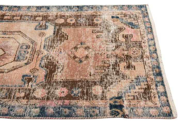 Detail image of 3' 3 x 6' 10 Hand Knotted Ultra Vintage Persian Wool Runner Rug