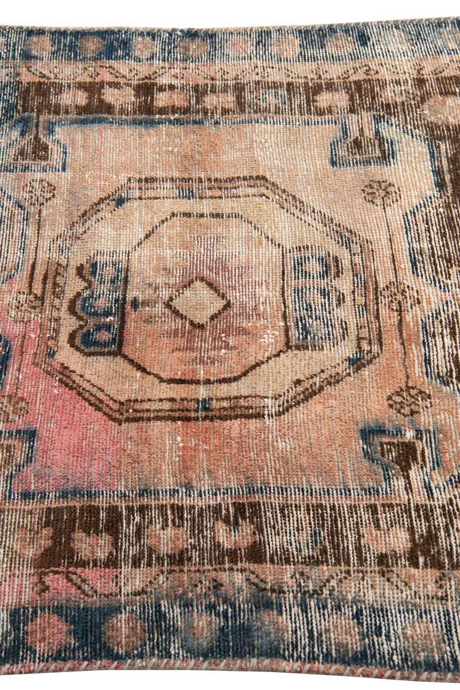 3' 3 x 6' 10 Hand Knotted Ultra Vintage Persian Wool Runner Rug