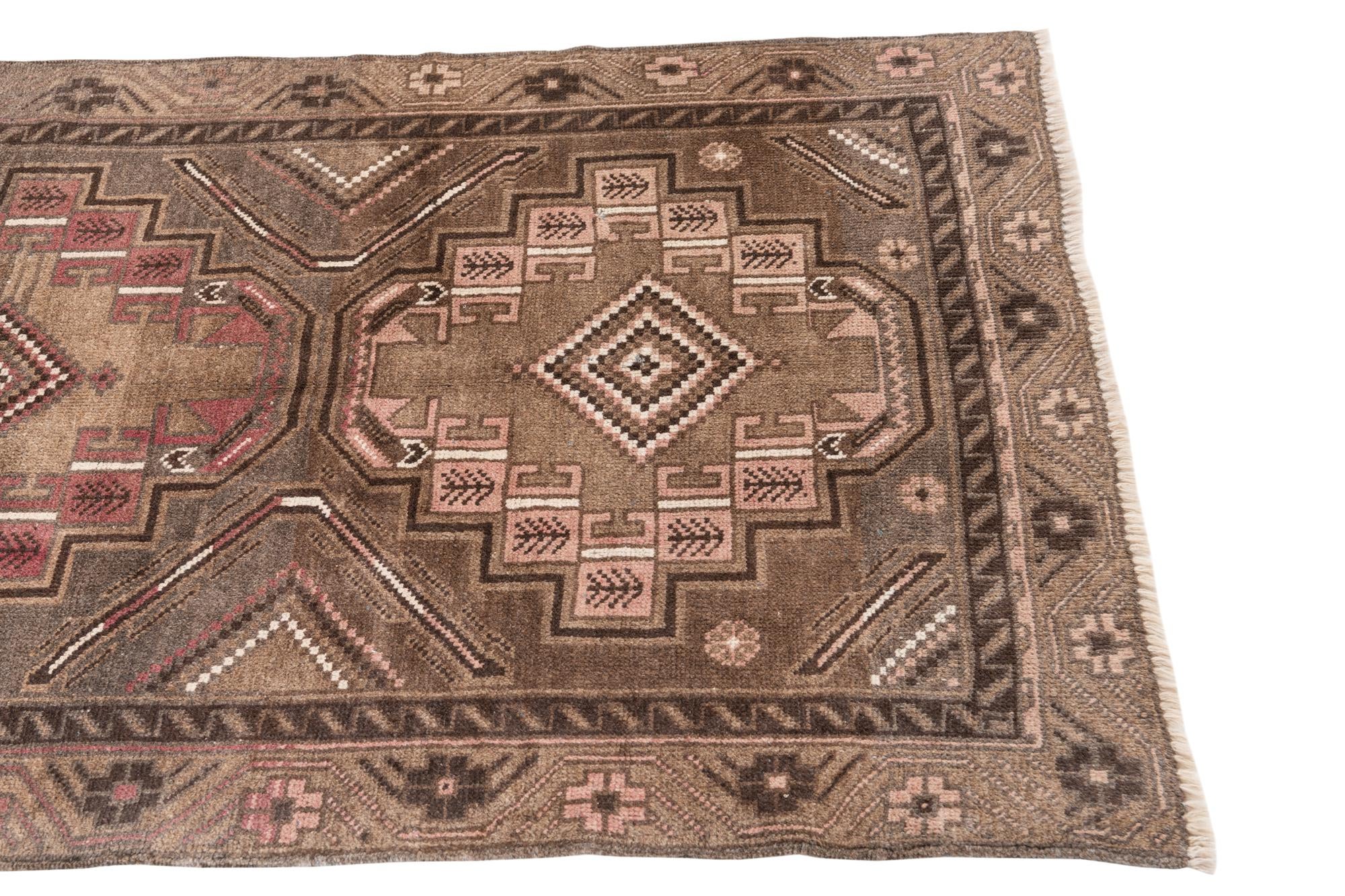 3' 4 x 6' 4 Hand Knotted Ultra Vintage Persian Wool Runner Rug