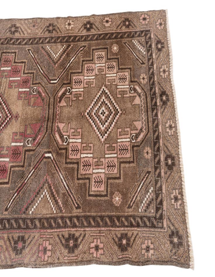Detail image of 3' 4 x 6' 4  Hand Knotted Ultra Vintage Persian Wool Runner Rug