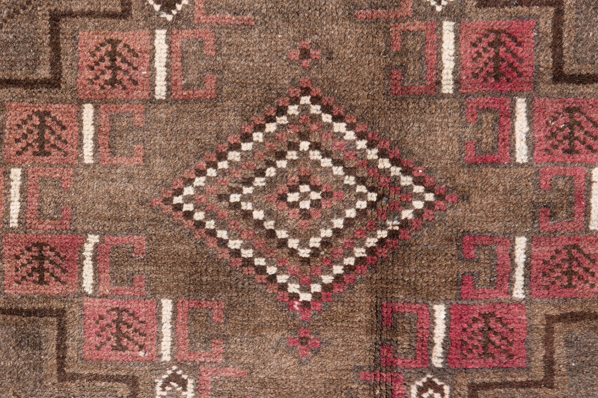 3' 4 x 6' 4 Hand Knotted Ultra Vintage Persian Wool Runner Rug