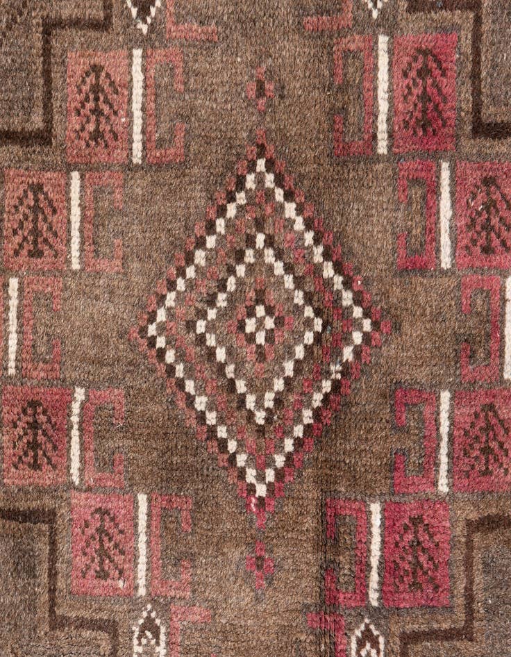 Detail image of 3' 4 x 6' 4  Hand Knotted Ultra Vintage Persian Wool Runner Rug