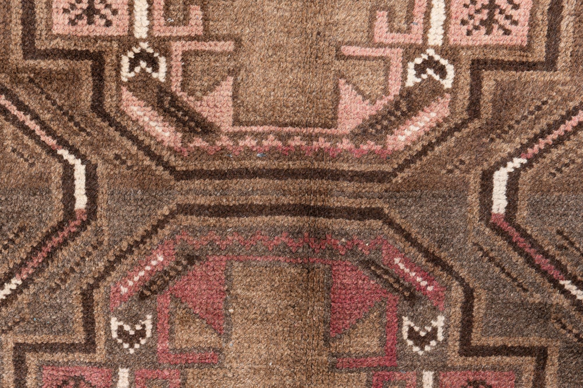 3' 4 x 6' 4 Hand Knotted Ultra Vintage Persian Wool Runner Rug