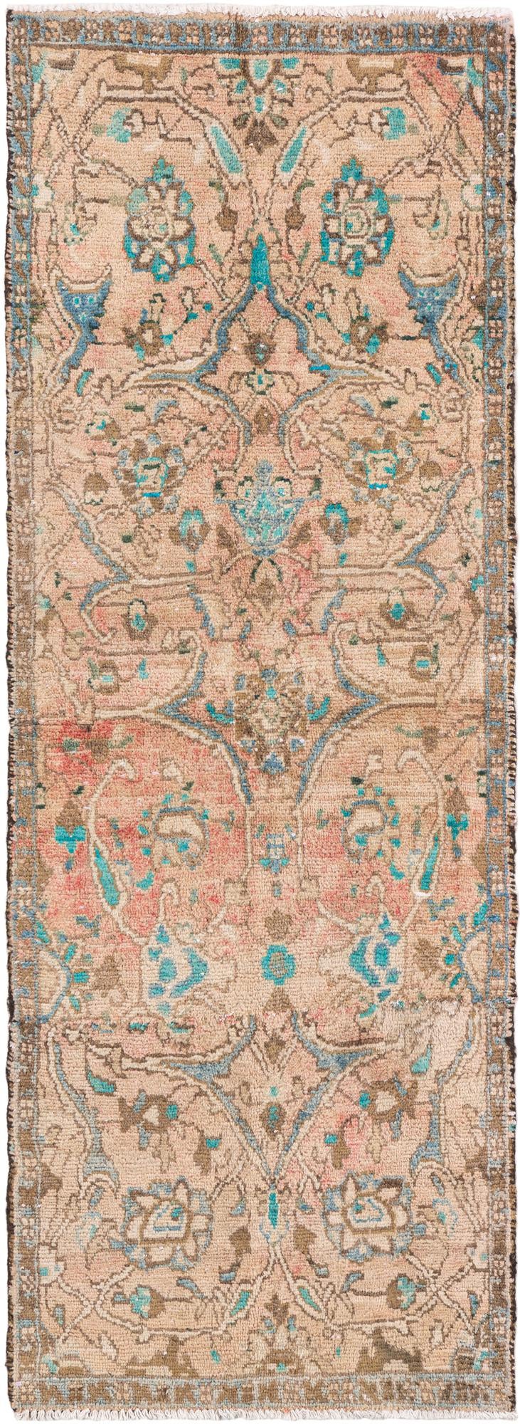 2' 4 x 6' 6 Hand Knotted Ultra Vintage Persian Wool Runner Rug