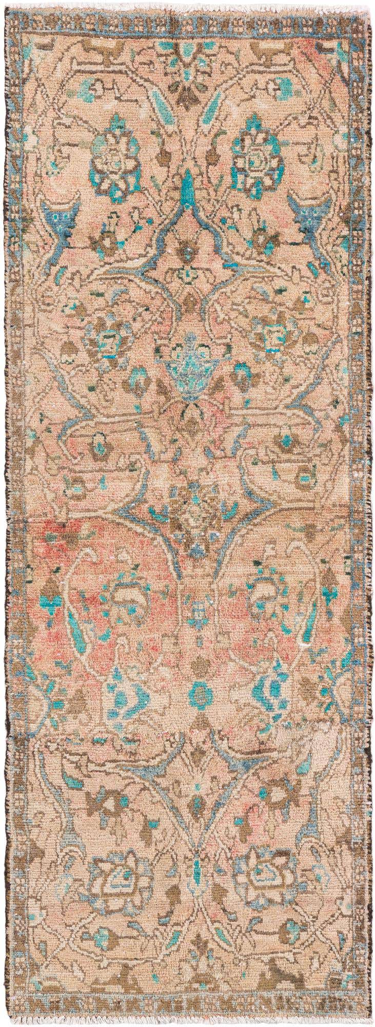 2' 4 x 6' 6 Hand Knotted Ultra Vintage Persian Wool Runner Rug