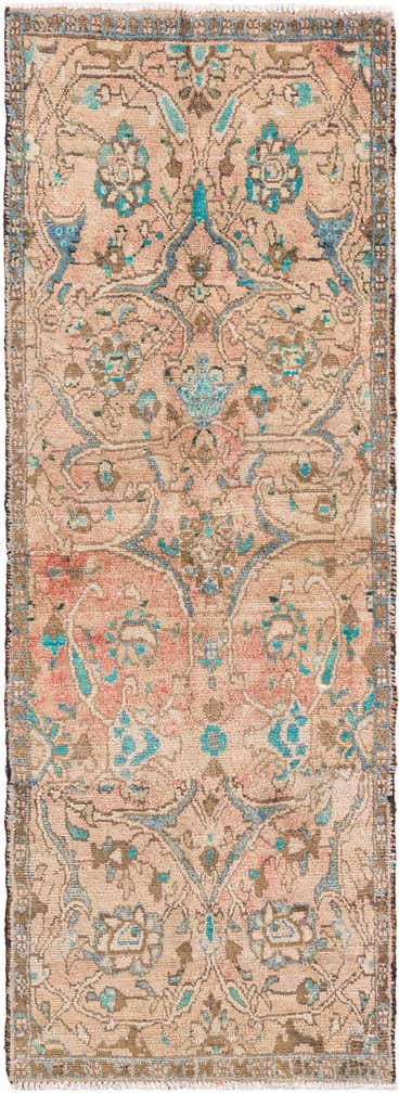 2' 4 x 6' 6 Hand Knotted Ultra Vintage Persian Wool Runner Rug