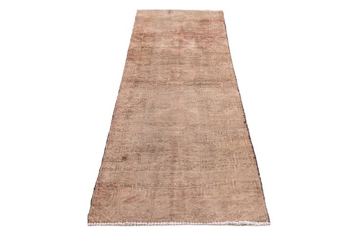 Detail image of 2' 8 x 6' 7 Hand Knotted Ultra Vintage Persian Wool Runner Rug