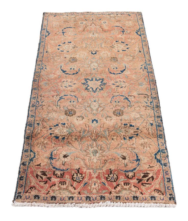 Detail image of 2' 4 x 4' 8 Hand Knotted Ultra Vintage Persian Wool Runner Rug
