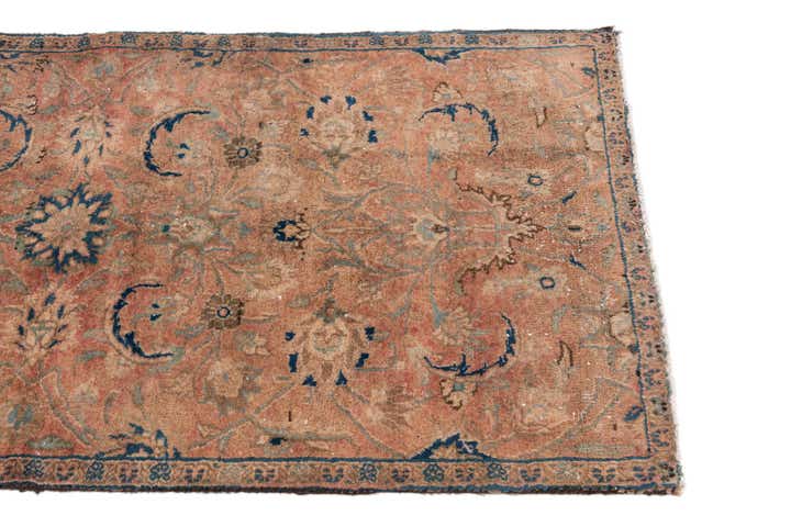 2' 4 x 4' 8 Hand Knotted Ultra Vintage Persian Wool Runner Rug