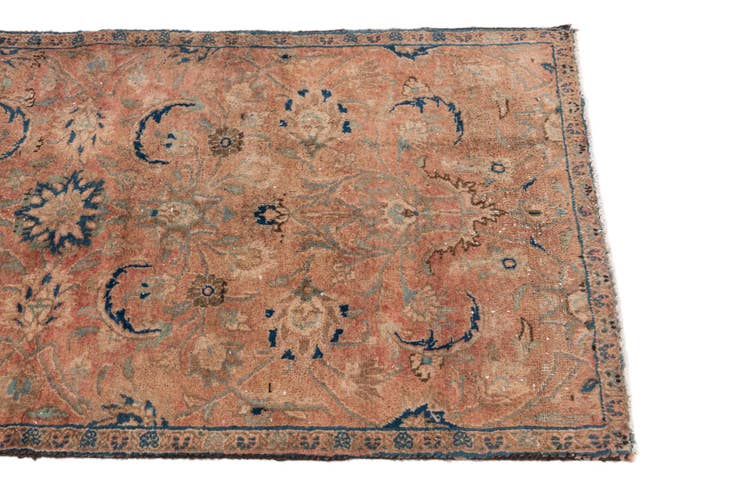 Detail image of 2' 4 x 4' 8 Hand Knotted Ultra Vintage Persian Wool Runner Rug