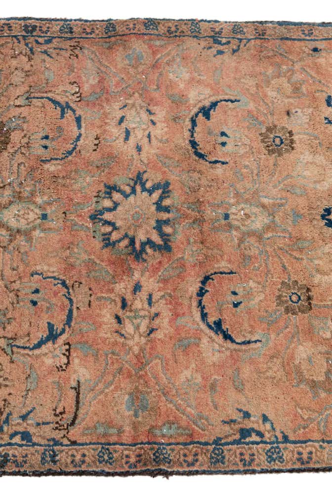 2' 4 x 4' 8 Hand Knotted Ultra Vintage Persian Wool Runner Rug