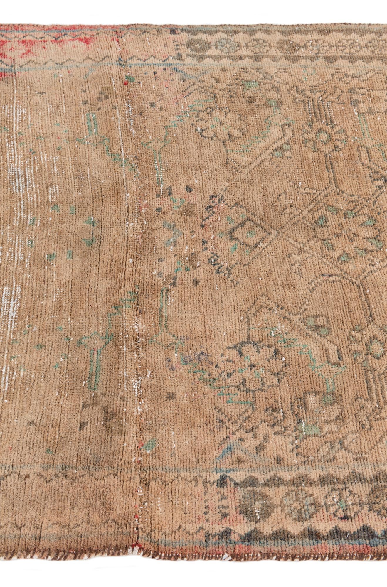 3' 7 x 9' 3 Hand Knotted Ultra Vintage Persian Wool Runner Rug