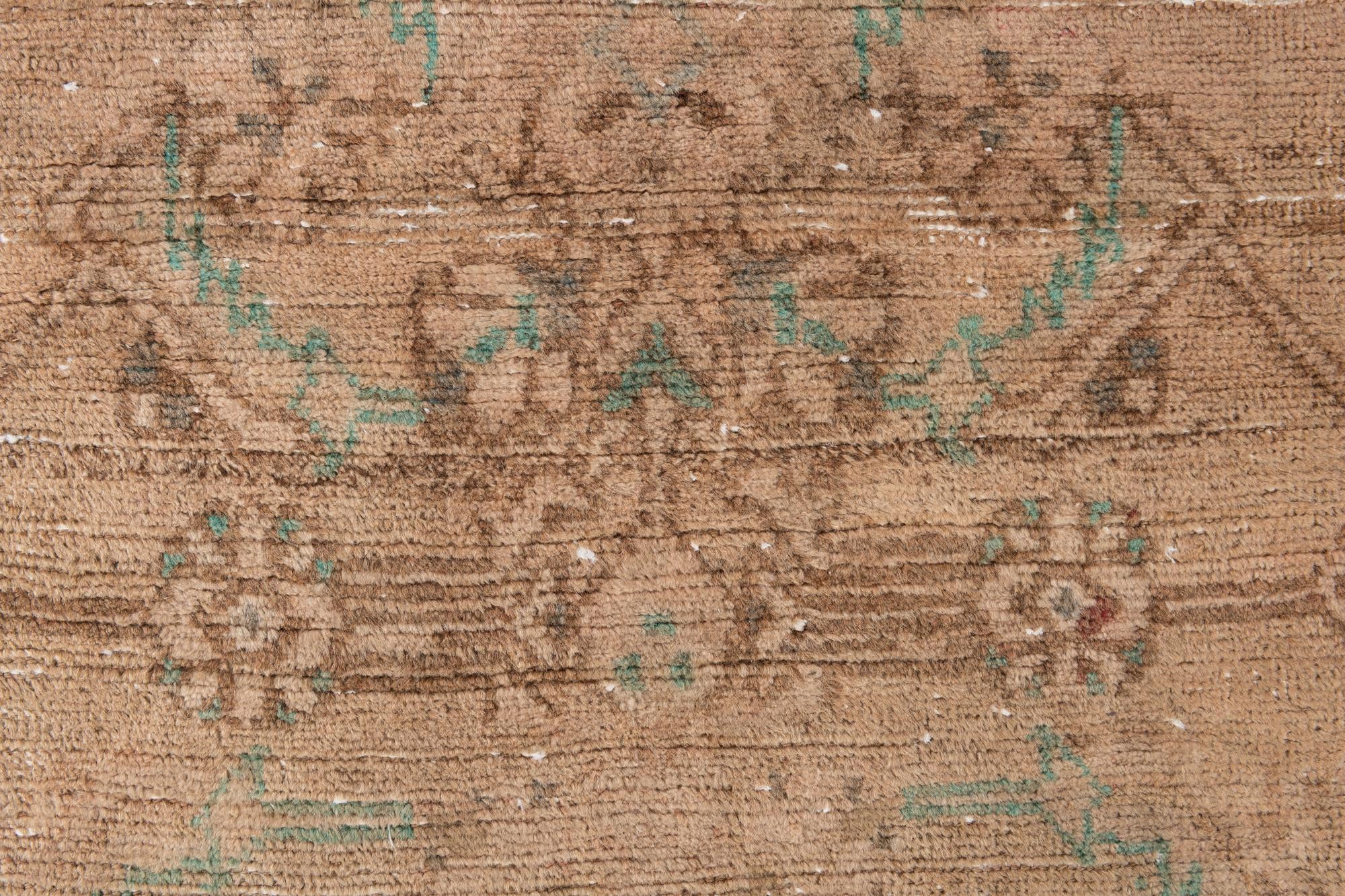 3' 7 x 9' 3 Hand Knotted Ultra Vintage Persian Wool Runner Rug