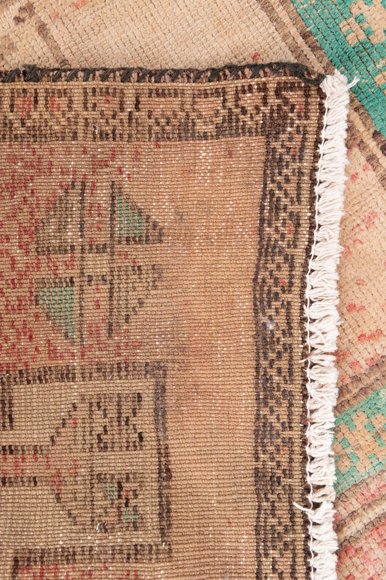 3' 8 x 8' 6 Hand Knotted Ultra Vintage Persian Wool Runner Rug
