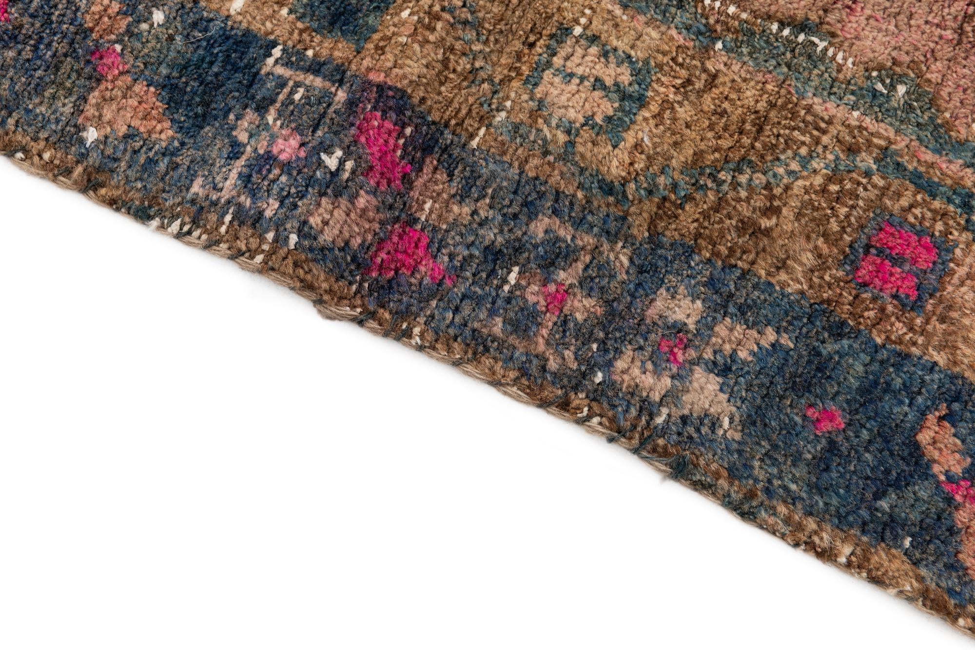 4' 4 x 9' 9 Hand Knotted Ultra Vintage Persian Wool Runner Rug