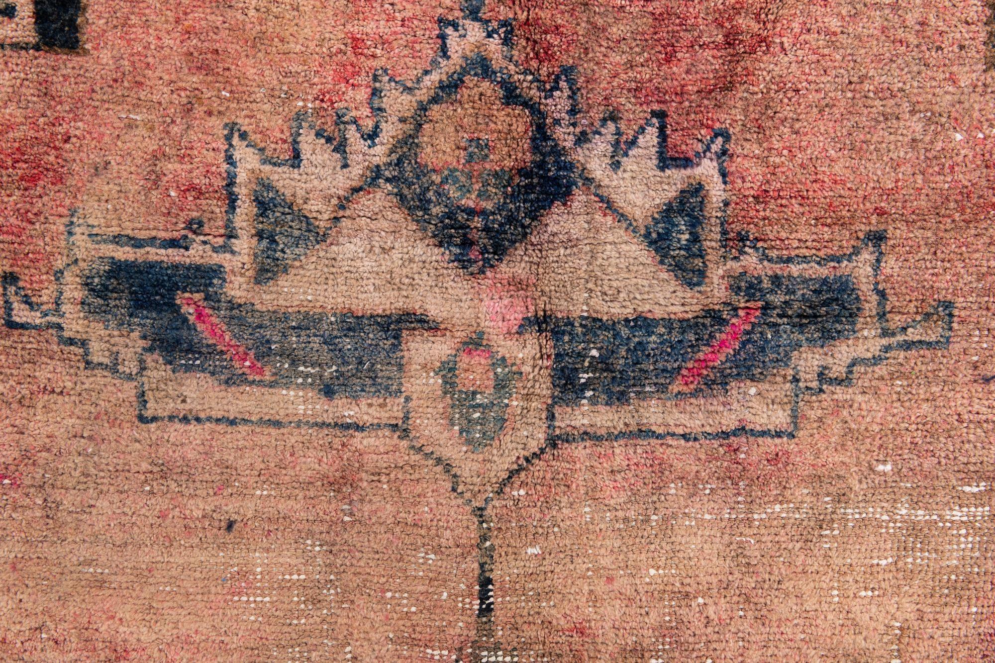 4' 4 x 9' 9 Hand Knotted Ultra Vintage Persian Wool Runner Rug