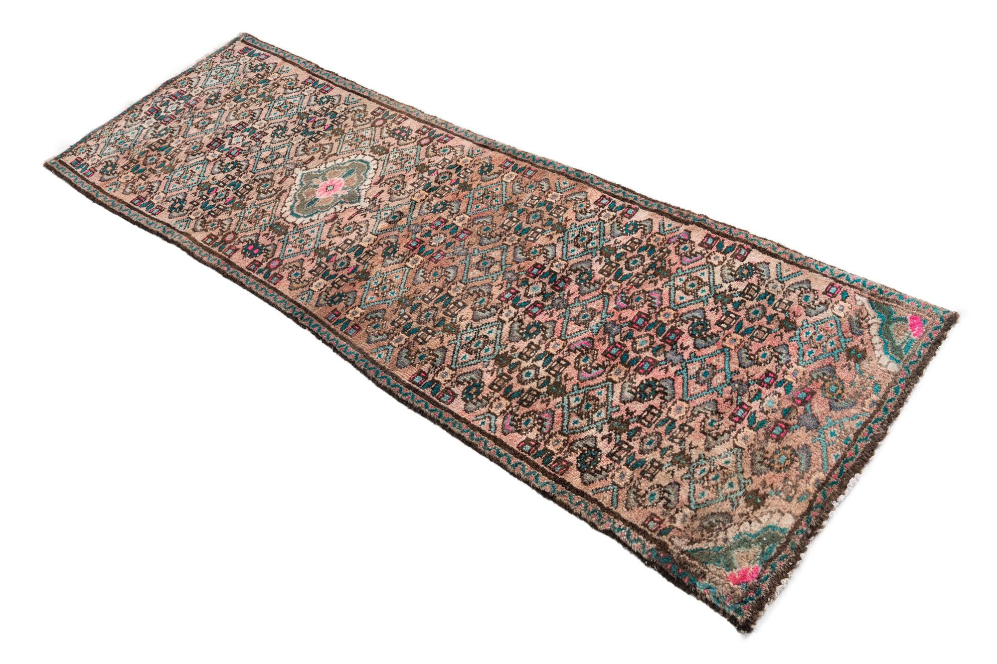 2' 1 x 6' 7 Hand Knotted Ultra Vintage Persian Wool Runner Rug