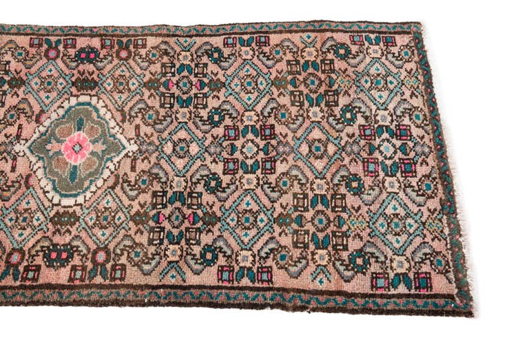 Detail image of 2' 1 x 6' 7 Hand Knotted Ultra Vintage Persian Wool Runner Rug