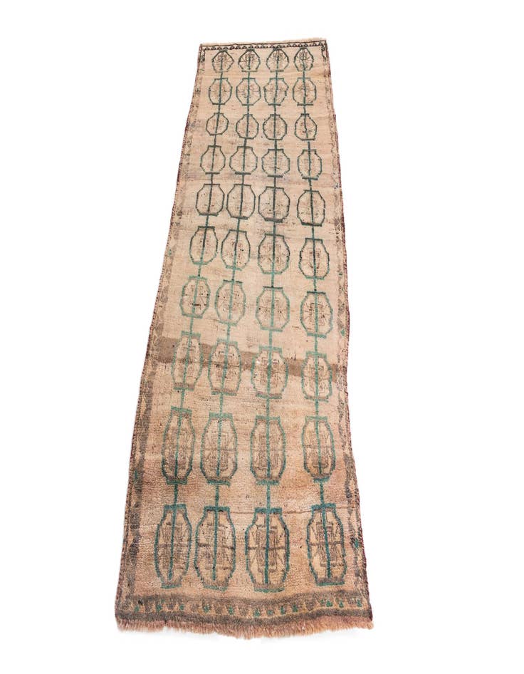 Detail image of 2' 10 x 6' 5 Hand Knotted Ultra Vintage Persian Wool Runner Rug