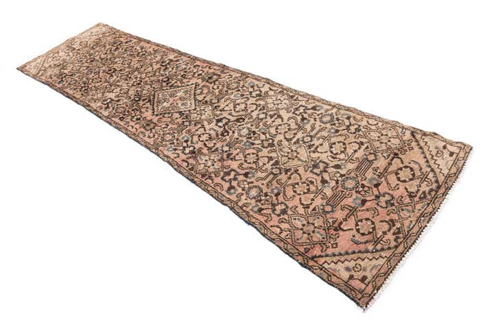 2' 5 x 9' 3 Hand Knotted Ultra Vintage Persian Wool Runner Rug