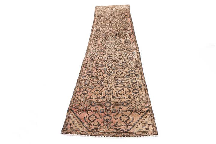 2' 5 x 9' 3 Hand Knotted Ultra Vintage Persian Wool Runner Rug
