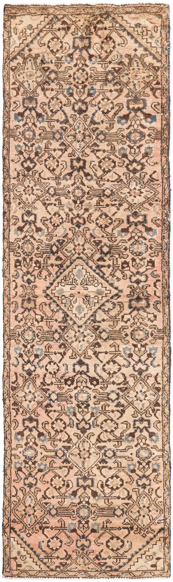 2' 5 x 9' 3 Hand Knotted Ultra Vintage Persian Wool Runner Rug