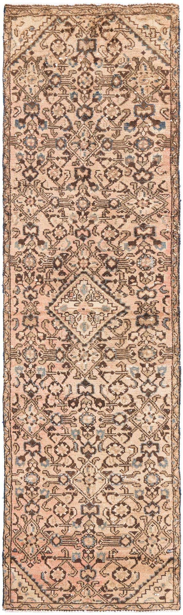 2' 5 x 9' 3 Hand Knotted Ultra Vintage Persian Wool Runner Rug