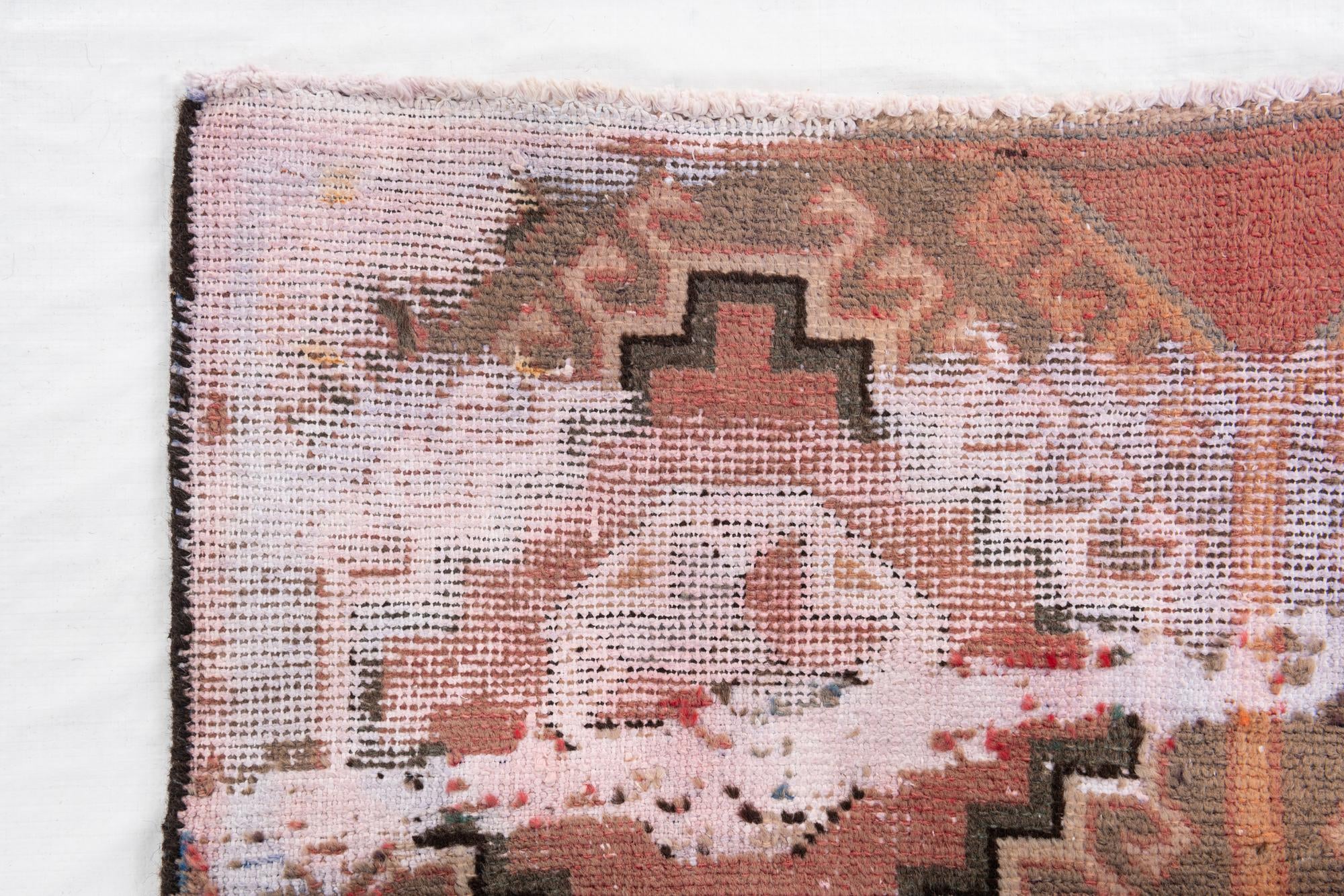 3' 1 x 6' 2 Hand Knotted Ultra Vintage Persian Wool Runner Rug