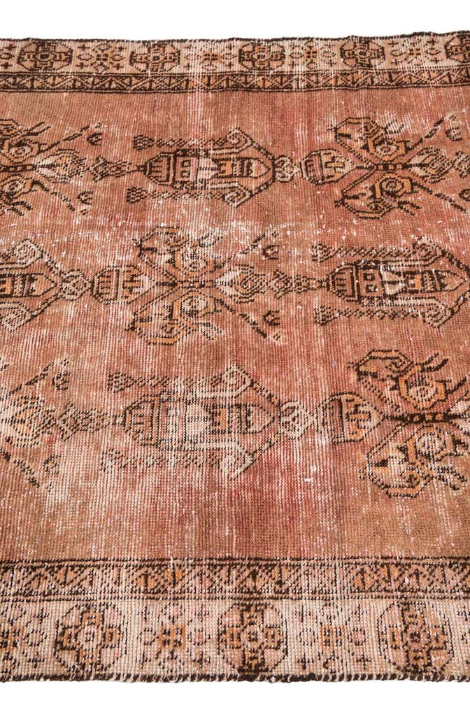 3' 8 x 6' 5 Hand Knotted Ultra Vintage Persian Wool Runner Rug